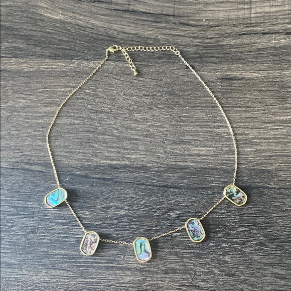 Abalone Shell Necklace with Gold Hardware - Picture 1 of 5